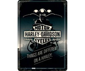 Nostalgic Art Harley-Davidson - Things, carte postale métallique 14 cm x 10 cm