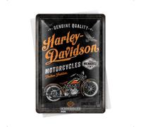 Nostalgic-Art Harley-Davidson - Timeless Tradition - Carte postale en tôle - 10 x 14 cm