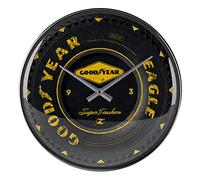 Nostalgic-Art Horloge rétro, Ø 31 cm, Goodyear - Wheel | original Goodyear license product (OLP), horloge analogique, design vintage, Idée cadeau pour fans de moteur