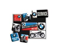 Nostalgic-Art Lot d'aimants rétro, 9 pcs, BMW - Motorcycles | original BMW license product (OLP), pour frigo, design vintage, Idée cadeau pour fans de BMW