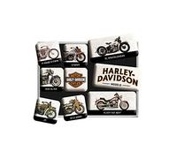 Nostalgic-Art Lot d'aimants rétro, 9 pcs, Harley - Model Chart | original Harley-Davidson license product (OLP), pour frigo, design vintage, Idée cadeau pour motards