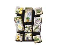 Nostalgic-Art Lot d'aimants rétro, 9 pcs, Mediterranean | pour frigo, design vintage, Idée cadeau pour jardiniers