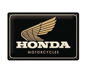 Nostalgic Art - Plaque décorative en métal en relief 30 x 20 cm Honda MC - Motorcycles Gold multicolore G