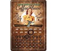 Nostalgic Art Plaque en Metal 10 x 14 cm - Coffee House Lady