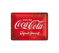 Nostalgic-Art Plaque rétro, 15 x 20 cm, Cola - Refresh Yourself