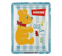 Nostalgic-Art Plaque rétro, 15 x 20 cm, HARIBO - Vintage GOLD-Bären - Idée cadeau pour les gourmands, Official License Product (OLP), en métal, design vintage