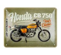 Nostalgic-Art Plaque rétro, 15 x 20 cm, Honda MC - CB750 Four | original Honda license product (OLP), en métal, design vintage, Idée cadeau pour fans de moteur