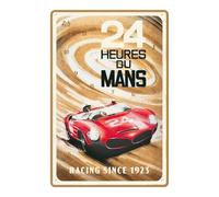 Nostalgic-Art Plaque rétro, 20 x 30 cm, 24h Le Mans - Red Car 1963 - Idée cadeau pour fans de moteur, Official License Product (OLP), en métal, design vintage
