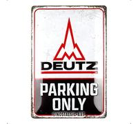 Nostalgic-Art Plaque rétro, 20 x 30 cm, Deutz - Parking Only - Idée de cadeau pour fans des tracteurs, en métal, design vintage