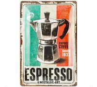 Nostalgic-Art Plaque rétro, 20 x 30 cm, Espresso - Idée cadeau pour fans du café, en métal, design vintage