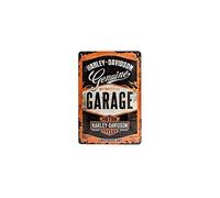 Nostalgic-Art Plaque rétro, 20 x 30 cm, Harley-Davidson - Garage | original Harley-Davidson license product (OLP), en métal, design vintage, Idée cadeau pour motards