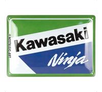 Nostalgic-Art Plaque rétro, 20 x 30 cm, Kawasaki - Ninja | original Kawasaki license product (OLP), en métal, design vintage, Idée cadeau pour motards