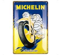 Nostalgic-Art Plaque rétro, 20 x 30 cm, Michelin - Motorcycle Bibendum - Idée de cadeau pour fans de moteur, en métal, design vintage