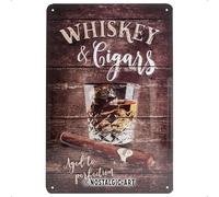 Nostalgic-Art Plaque Vintage Whiskey - Idée de Cadeau pour Les Amateurs de Whisky, en métal, Design Retro pour la décoration, 20 x 30 cm