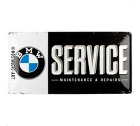 Nostalgic-Art Plaque rétro, 25 x 50 cm, BMW - Service | original BMW license product (OLP), en métal, design vintage, Idée cadeau pour fans de BMW
