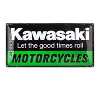 Nostalgic-Art Plaque rétro, 25 x 50 cm, Kawasaki - Motorcycles | original Kawasaki license product (OLP), en métal, design vintage, Idée cadeau pour motards