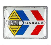 Nostalgic-Art Plaque rétro, 30 x 40 cm, Renault - Garage - Idée cadeau pour fans de Renault, Official License Product (OLP), en métal, design vintage