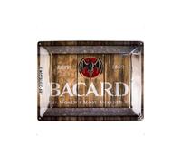 Nostalgic-Art Plaque Vintage, Bacardi - Wood Barrel Logo - Idée de Cadeau pour Fans de Rhum, en métal, Design Retro pour la décoration, 30 x 40 cm