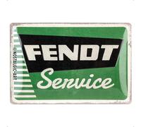 Nostalgic-Art Plaque vintage, Fendt - Service - Idée de cadeau pour fans de tracteurs, en métal, Design rétro pour décoration, 20 x 30 cm, 22344