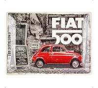 nostalgic_art Plaque décorative métal Fiat 500