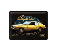 Nostalgic-Art Plaque vintage, Ford Capri - Idée de cadeau pour fans d'accessoires automobiles, en métal, Design rétro pour la décoration, 30 x 40 cm