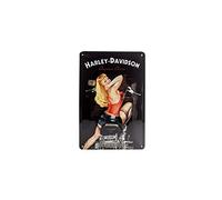 Nostalgic-Art Plaque Vintage Harley-Davidson Biker Babe - Idée de Cadeau pour Les Fans de Moto, en métal, Design Retro pour la décoration, 20 x 30 cm