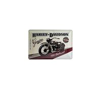 Nostalgic-Art Plaque vintage Harley-Davidson Flathead - Idée de cadeau pour les fans de moto, en métal, Design retro pour la décoration, 20 x 30 cm