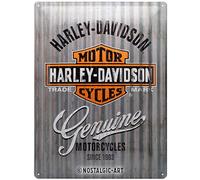 Nostalgic-Art Plaque vintage Harley-Davidson - Metal Wall - Idée de cadeau pour les fans de moto, en métal, Déco design retro, 30 x 40 cm 23250