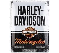 Nostalgic-Art Plaque vintage, Harley-Davidson - Motorcycles - Idée de cadeau pour fans de moto, en métal, Design retro pour la décoration, 30 x 40 cm 23266