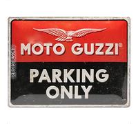 Nostalgic-Art Plaque vintage Moto Guzzi - Parking Only - Idée de cadeau pour les fans de moto, en métal, Design retro pour la décoration, 30 x 40 cm