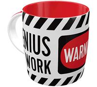 Nostalgic-Art Tasse à café rétro, 330 ml, Genius at Work | mug en céramique, design vintage, Idée cadeau pour gamers