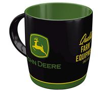 Nostalgic-Art Tasse à café rétro, 330 ml, John Deere - Logo Black | original John Deere license product (OLP), mug en céramique, design vintage, Idée cadeau pour fans des tracteurs