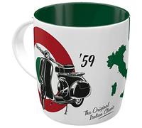 Nostalgic-Art Tasse à café rétro, 330 ml, Vespa - The Italian Classic | original Vespa license product (OLP), mug en céramique, design vintage, Idée cadeau pour fans de Vespa