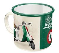 Nostalgic-Art Tasse rétro émaillée Vespa - Italian Legend - Idée cadeau pour les fans de scooter, le camping - Design vintage - 360 ml, Vert