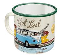 Nostalgic-Art Tasse rétro en émail, Bulli T1 - Let's Get Lost - Idée de cadeau pour le bus VW, Mug de camping, Design vintage, 360 ml