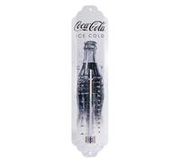 Nostalgic-Art, Thermomètre analogique, Coca Cola - Ice White - Cadeau pour les fans de Coke, en métal, vintage décoration, 6,5 x 28 cm