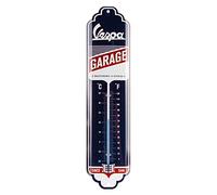 Nostalgic-Art, Thermomètre analogique, Vespa - Garage - Cadeau pour les fans de scooters, en métal, vintage décoration, 6,5 x 28 cm