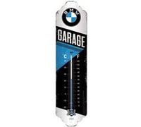 Nostalgic-Art 80312 Thermomètre analogique BMW - Garage - Cadeau pour les fans d'accessoires automobiles, en métal, Vintage décoration, 6,5 x 28 cm