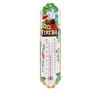 Nostalgic-Art Tiki Bar Thermomètre en métal, multicolore, 6,5 x 28 cm