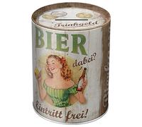 Nostalgic-Art Tirelire rétro, 1 l, Trinkgeld-Bierkasse - Idée de Cadeau pour Fans de bière, Boîte à Billets en métal, Tire-Lire en Fer-Blanc