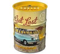 Nostalgic-Art Tirelire rétro, 600 ML, VW Bulli - Let's Get Lost | original Volkswagen license product (OLP), tire-lire en fer-blanc, design vintage, Idée cadeau pour fans du VW Bus