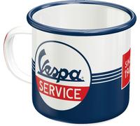 Nostalgic-Art Tasse rétro en émail, Vespa - Service - Idée de cadeau pour fans de scooters, Mug de camping, Design vintage, 360 ml