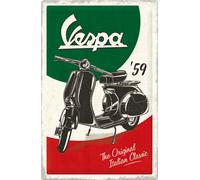 Nostalgic Art Vespa - The Italian Classic, panneau en fer-blanc 60 cm x 40 cm