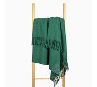 Nostra Zelandia 100% Pure en Laine Couverture - Plaid en Laine Chaud, Respirant et Léger pour Canapé, Lit et Usage Extérieur, Confort Thermorégulateur avec Franges - Fabriqué en Europe