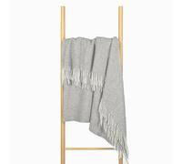 Nostra Zelandia 100% Pure en Laine Couverture - Plaid en Laine Chaud, Respirant et Léger pour Canapé, Lit et Usage Extérieur, Confort Thermorégulateur avec Franges - Fabriqué en Europe