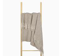 Nostra Zelandia 100% Pure en Laine Couverture - Plaid en Laine Chaud, Respirant et Léger pour Canapé, Lit et Usage Extérieur, Confort Thermorégulateur avec Franges - Fabriqué en Europe