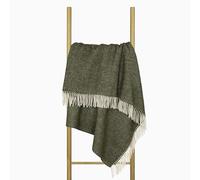 Nostra Zelandia 100% Pure en Laine Couverture - Plaid en Laine Chaud, Respirant et Léger pour Canapé, Lit et Usage Extérieur, Confort Thermorégulateur avec Franges - Fabriqué en Europe