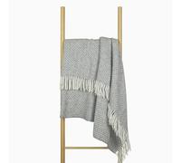 Nostra Zelandia 100% Pure en Laine Couverture - Plaid en Laine Chaud, Respirant et Léger pour Canapé, Lit et Usage Extérieur, Confort Thermorégulateur avec Franges - Fabriqué en Europe