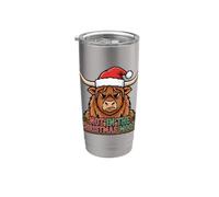 Not in the Christmas Moo-d - Vache Highland Noël Gobelet isotherme en acier inoxydable double paroi