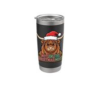 Not in the Christmas Moo-d - Vache Highland Noël Gobelet isotherme en acier inoxydable double paroi